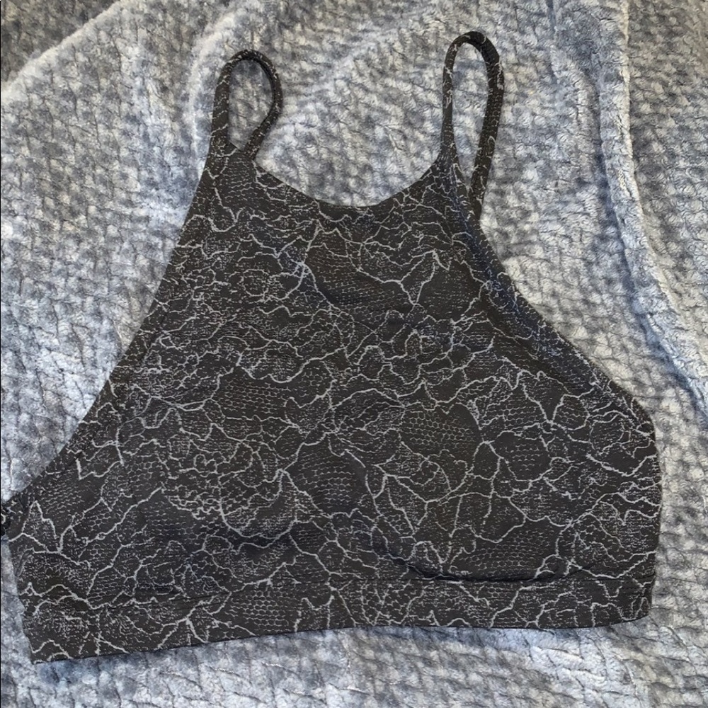 Lululemon black lace backless sports bra 4